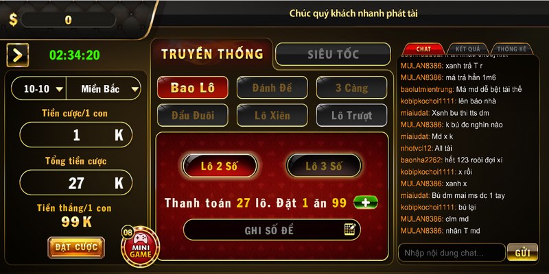 Sân chơi đã mang tới tỷ lệ ăn thưởng rất cao